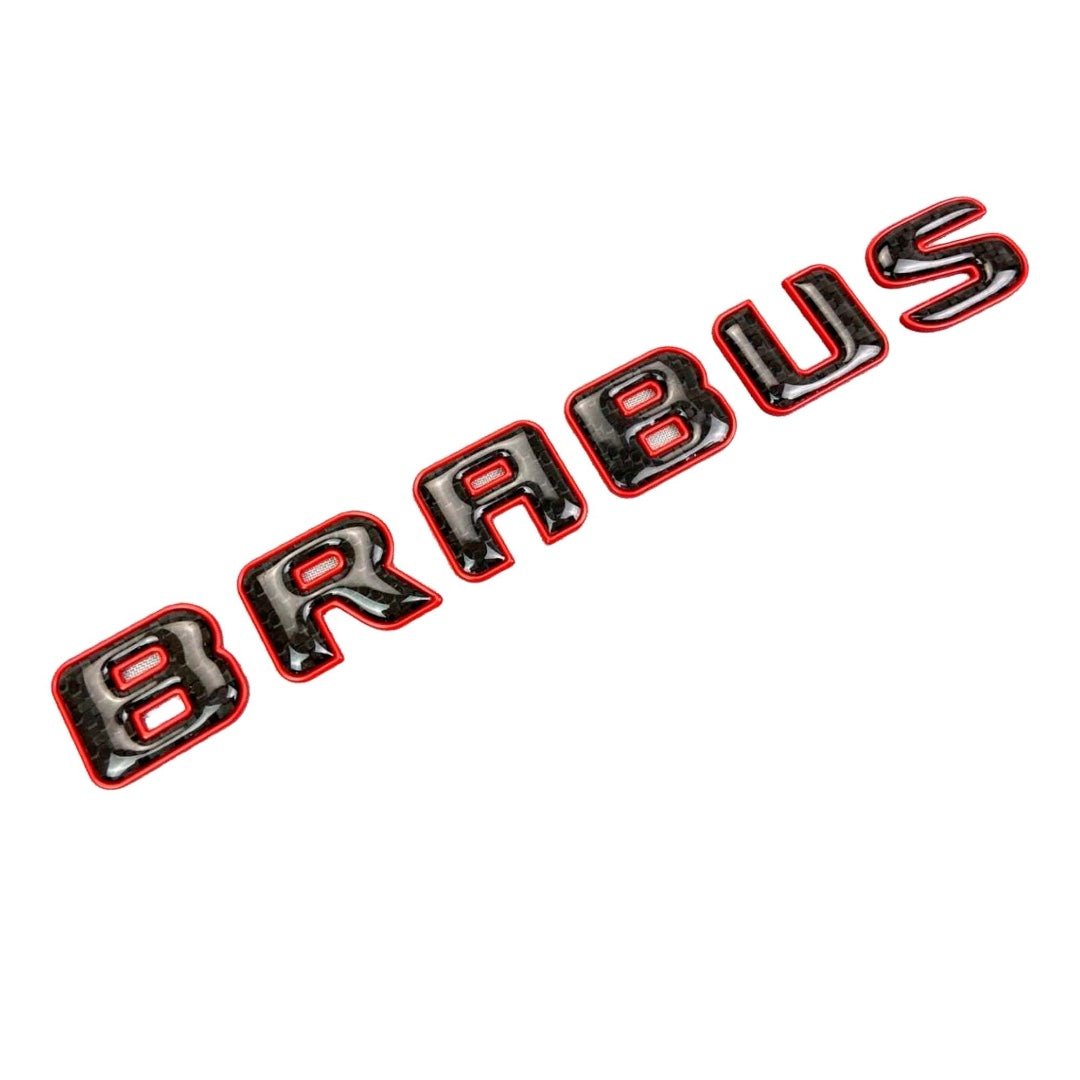 Brabus ROCKET style emblem logo red metal with carbon for Mercedes-Ben –  Kubay Carbon Company