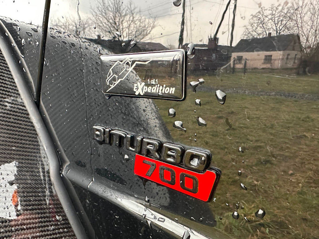 1of1 Juego de emblemas de guardabarros Expedition 6x6 con logotipo de metal para Mercedes-Benz W463 Clase G
