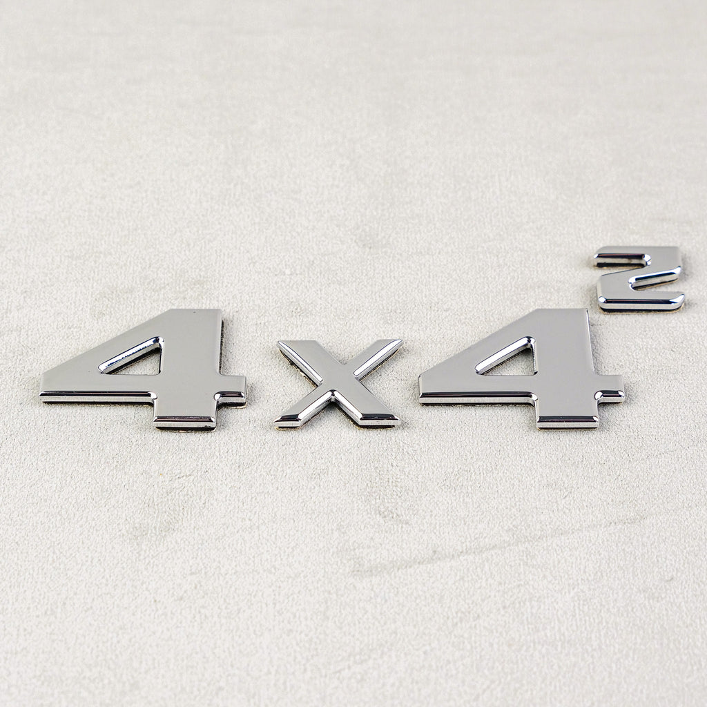 Chrom 4x4 quadratisches Emblem für den Kofferraum, passend für Mercedes G Wagon W463 4x4