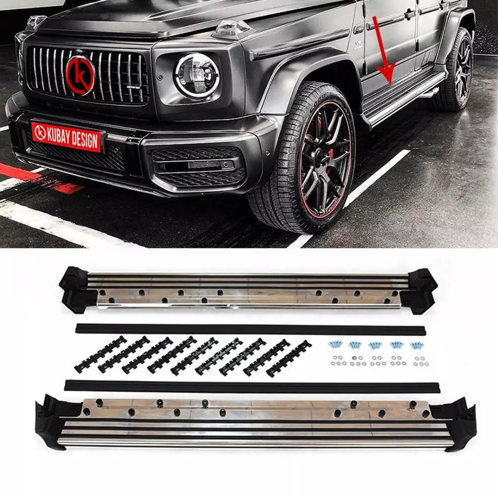 Chrome side steps running boards for Mercedes-Benz W463A W464 G-Class