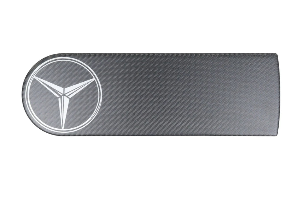 Carbon fiber rear spare tire wheel cover badge emblem with Mercedes logo for W463 W463A W464