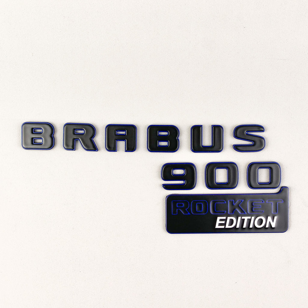 Metal Brabus 900 ROCKET edition blue emblems badges set for Mercedes-Benz G-Class W463A