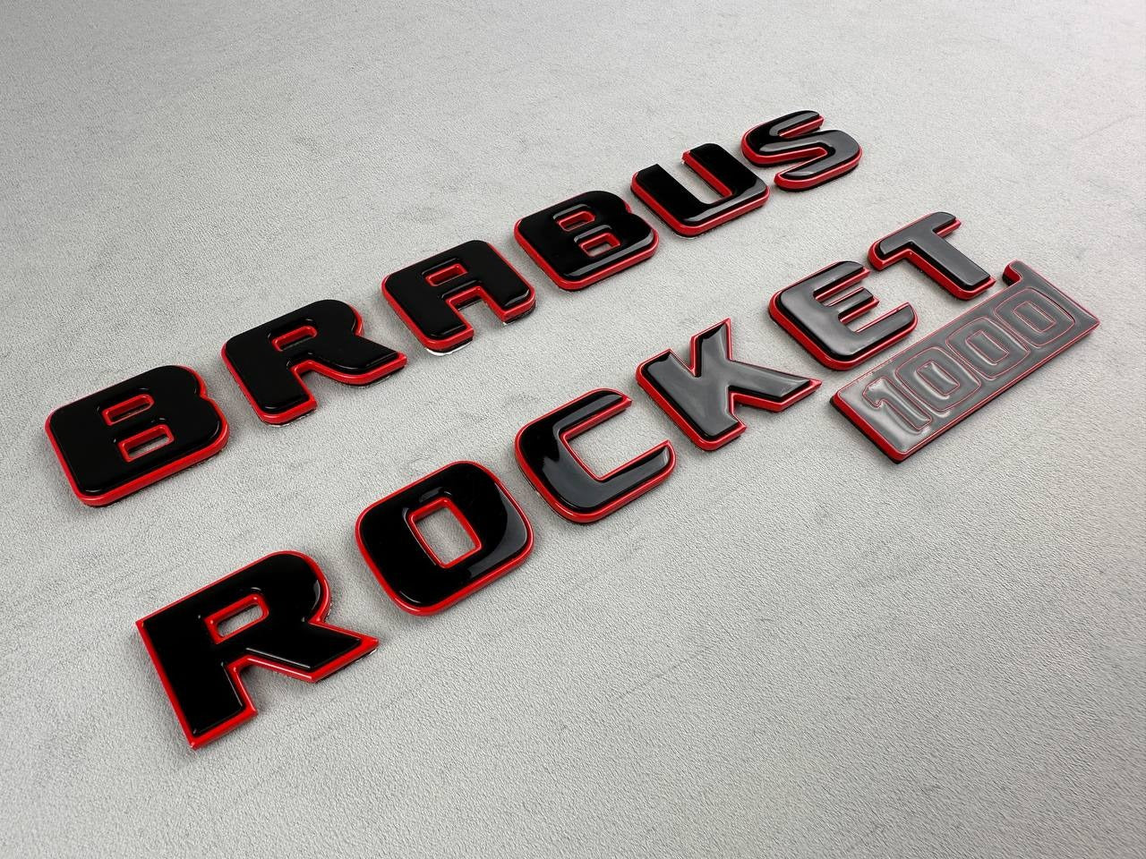 Metal Brabus Rocket 1000 "1 of 25" trunk emblems set for Mercedes-Benz AMG GT 63 S E Performance