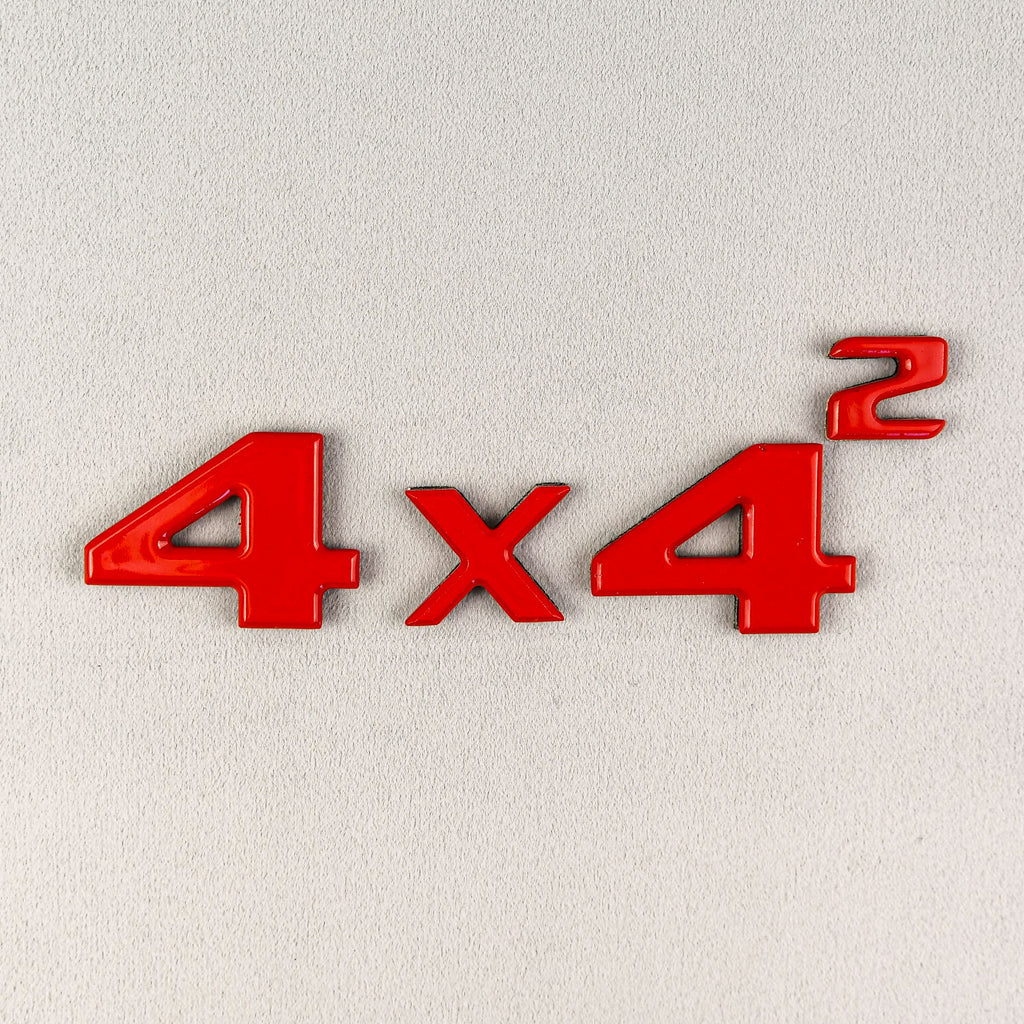 Emblema de insignia de maletero cuadrado rojo 4x4 para Mercedes G Wagon W463 4x4