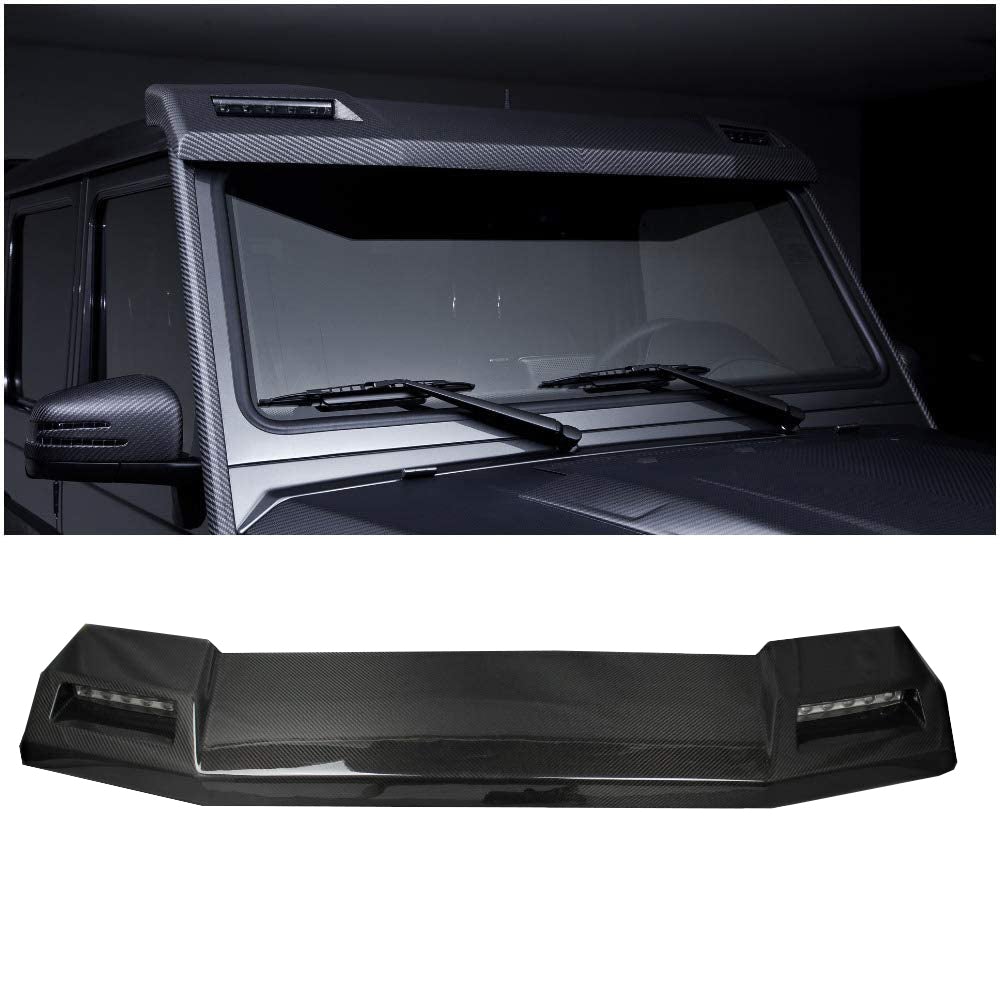 6x6 4x4 Squared Brabus Front Roof Carbon Spoiler with LEDs for Mercedes W463 G Wagon