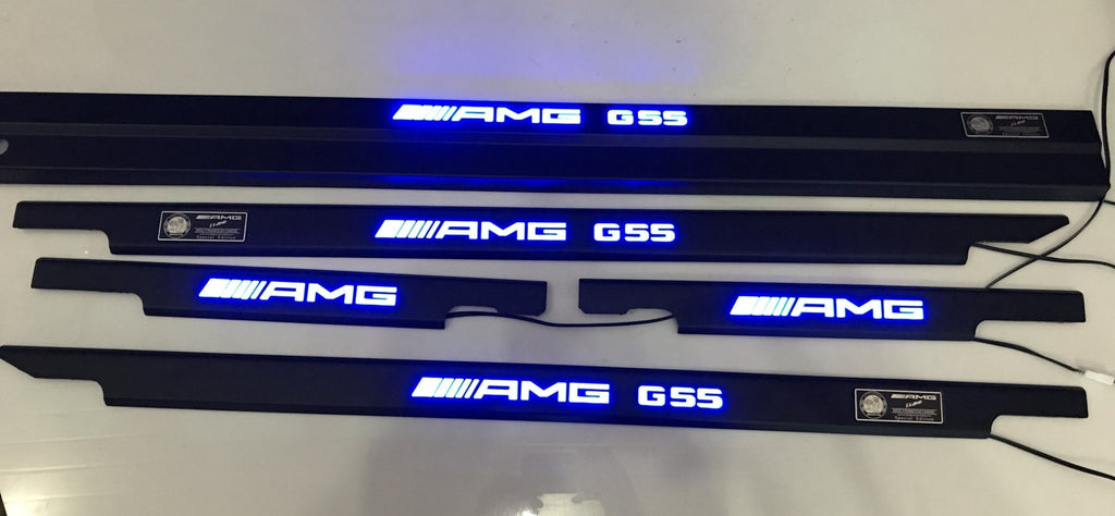 Umbrales de puerta con iluminación LED AMG G55 4 o 5 piezas para Mercedes-Benz Clase G W463