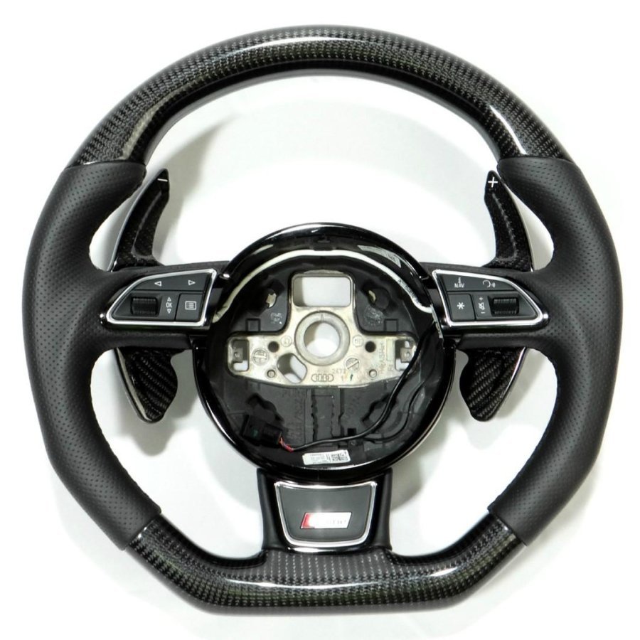 Audi A4 S4 A5 S5 Q5 SQ5 Q7 RS5 RS6 Steering Wheel Carbon Leather