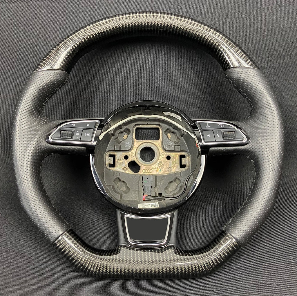 Audi A6 A7 A8 Steering Wheel Carbon Leather
