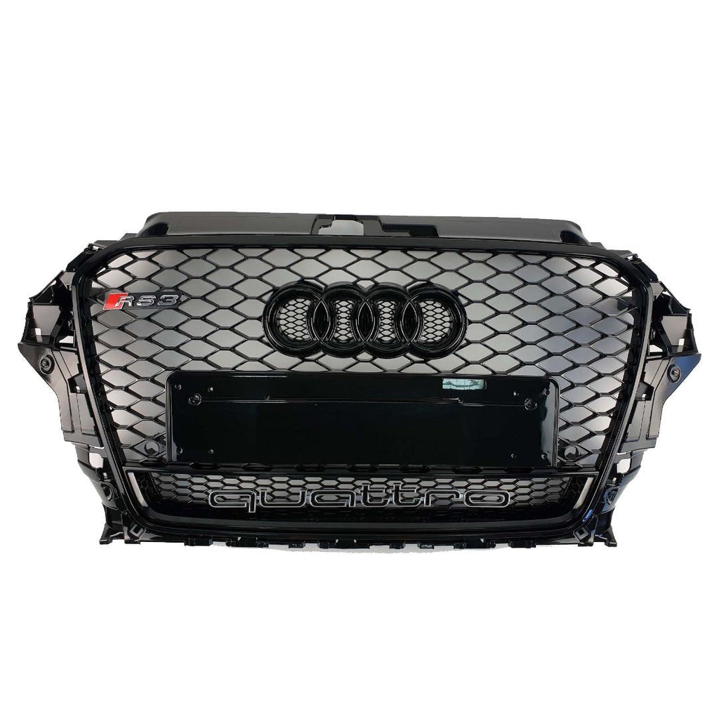 Audi RS3 Black Quattro front bumper Radiator Grille for Audi A3 2012-2015