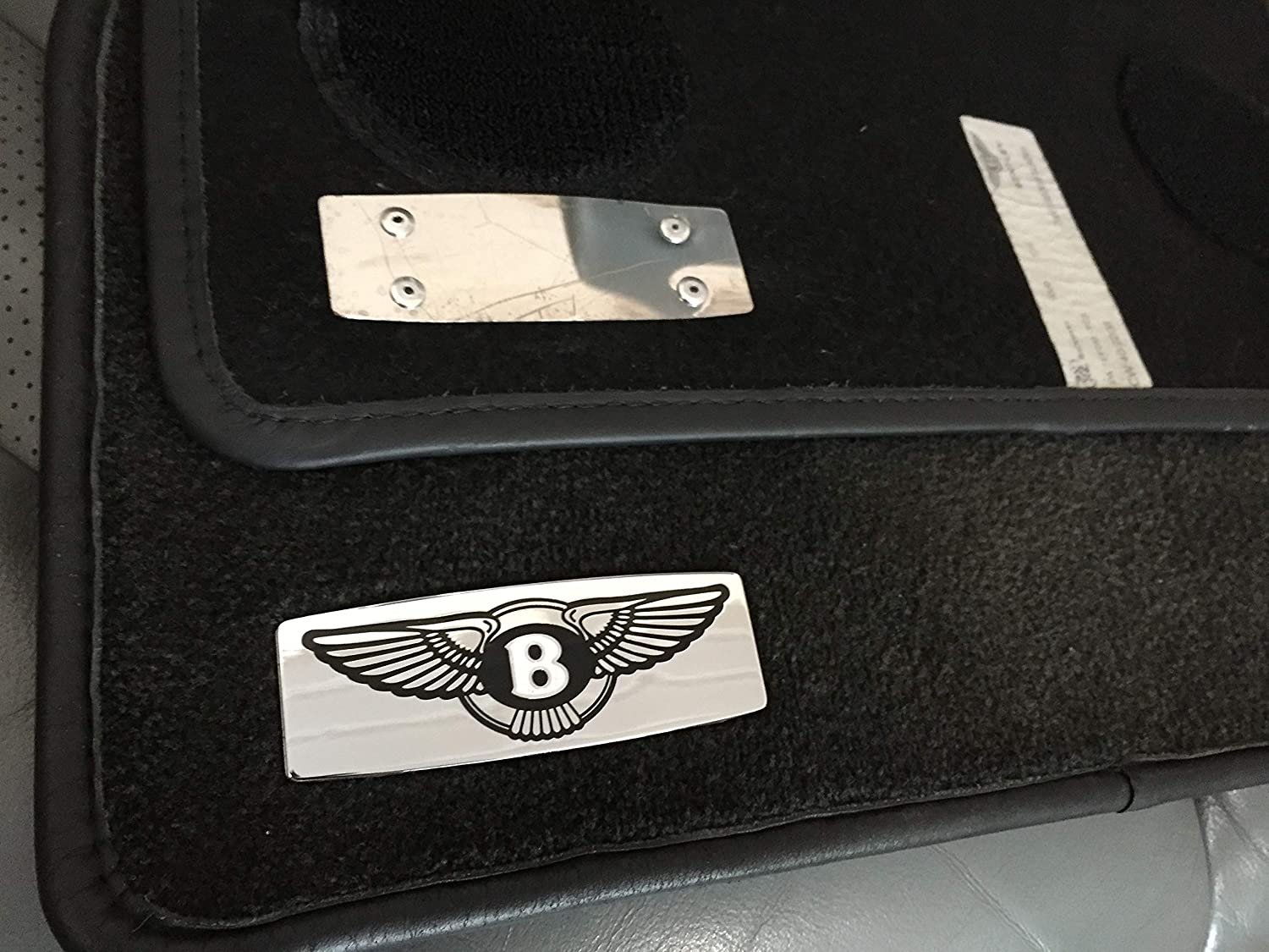 Bentley Any Model Metal Chrome Glossy Floor mats Badges Emblems Logo 2 pcs