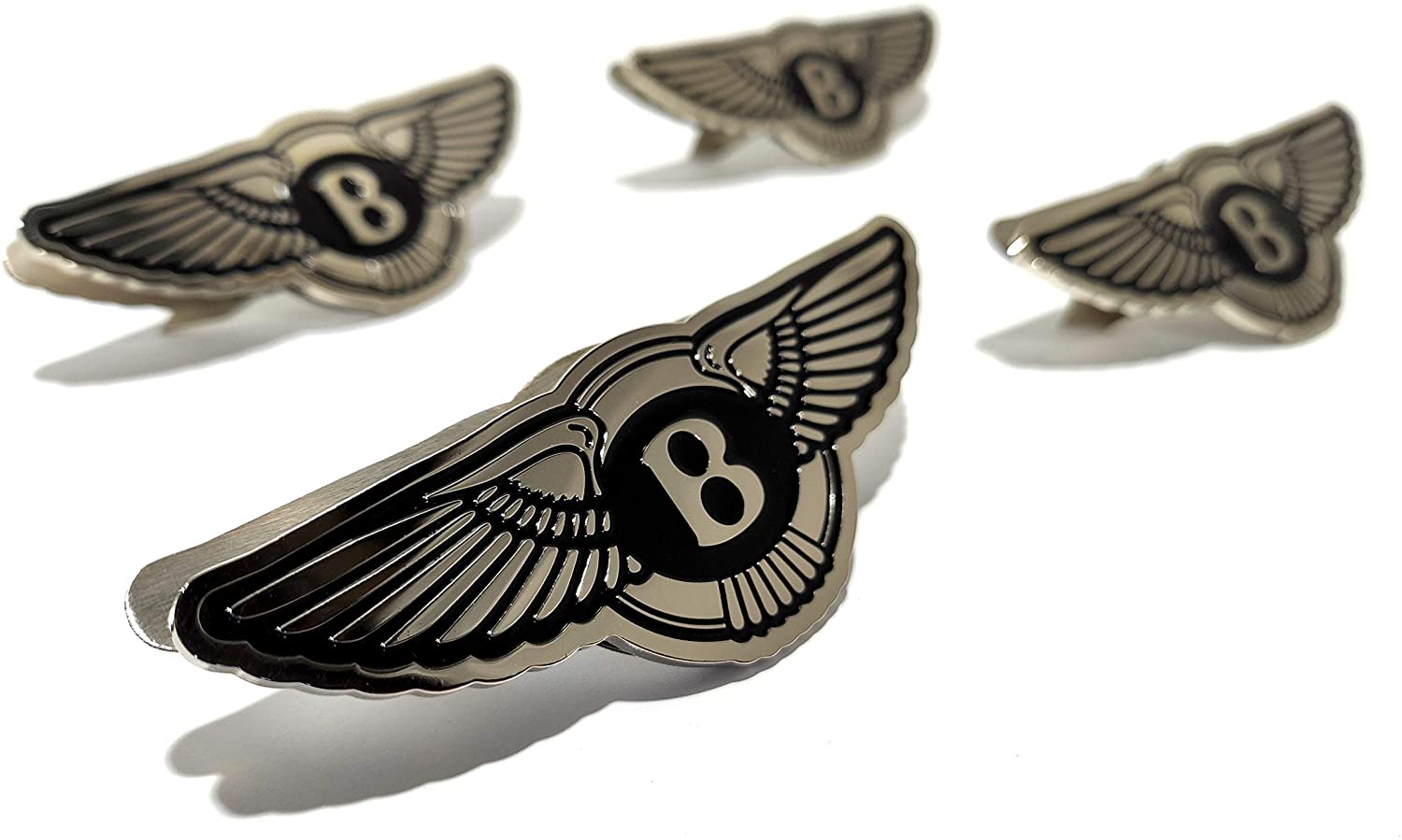Bentley Bentayga Continental Spur Style Metal Chrome Glossy Seats Badge Emblem Logo 4 pcs Interior