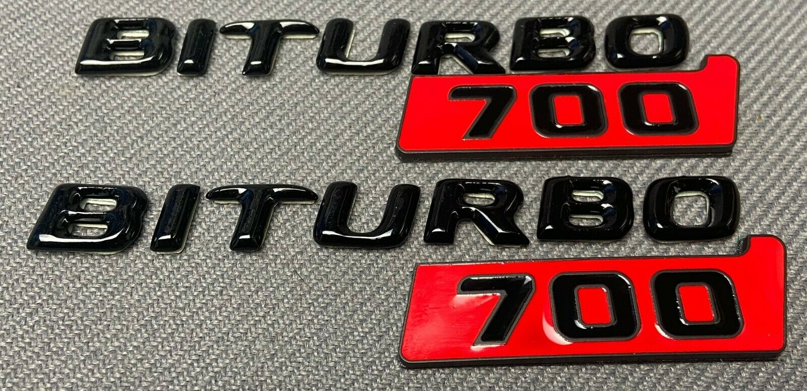 Biturbo 700 Metallic Emblem Logo Badges 16 pcs Set for Mercedes W463 W463A G-Wagon