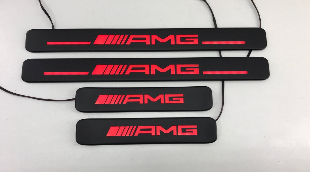 Umbrales de puerta iluminados en negro LED rojos edición limitada G63 AMG para Mercedes-Benz W463A W464 Clase G