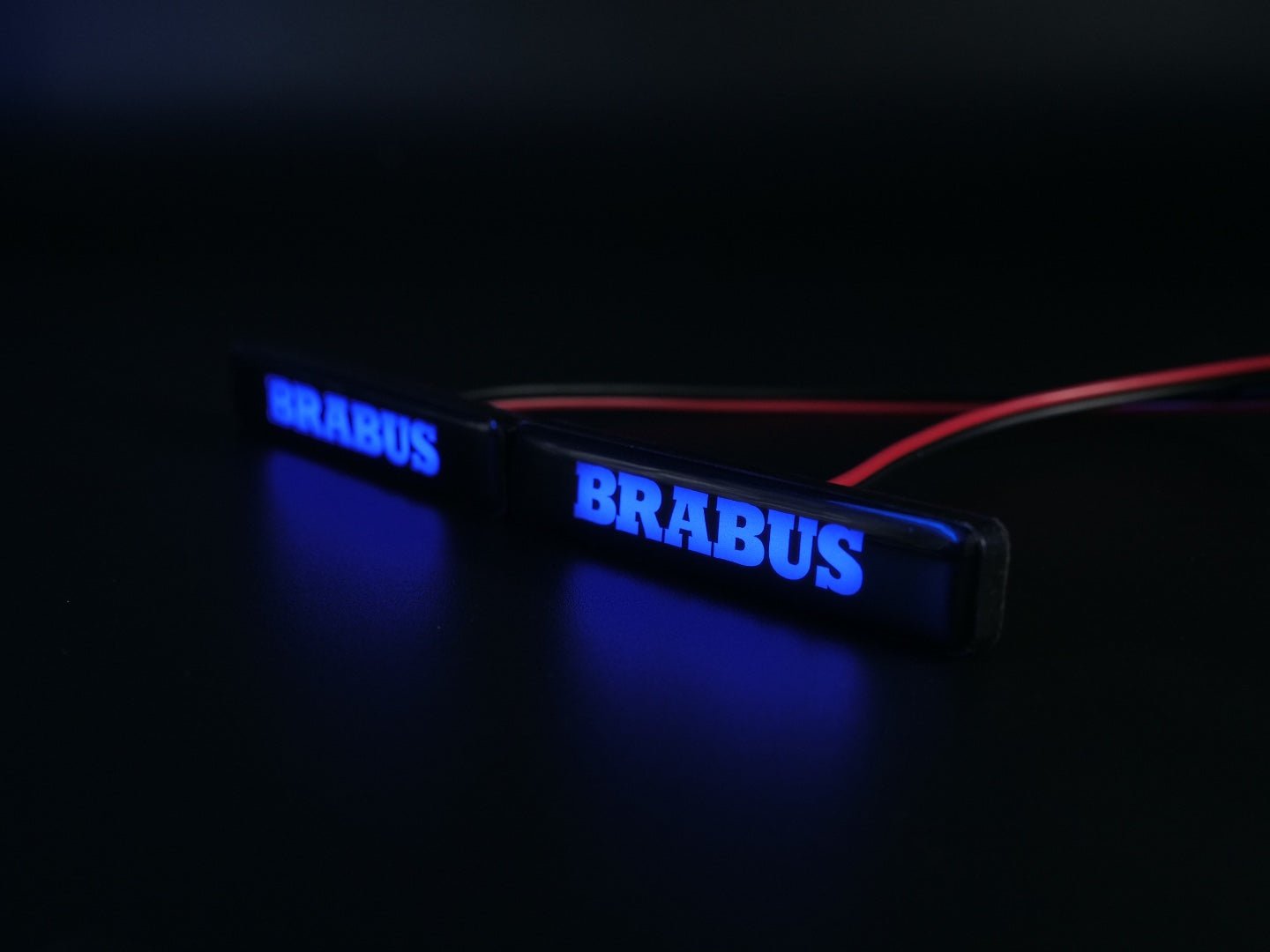 Blue Brabus LED emblem for fender inserts Brabus Widestar body kit Mercedes W463A