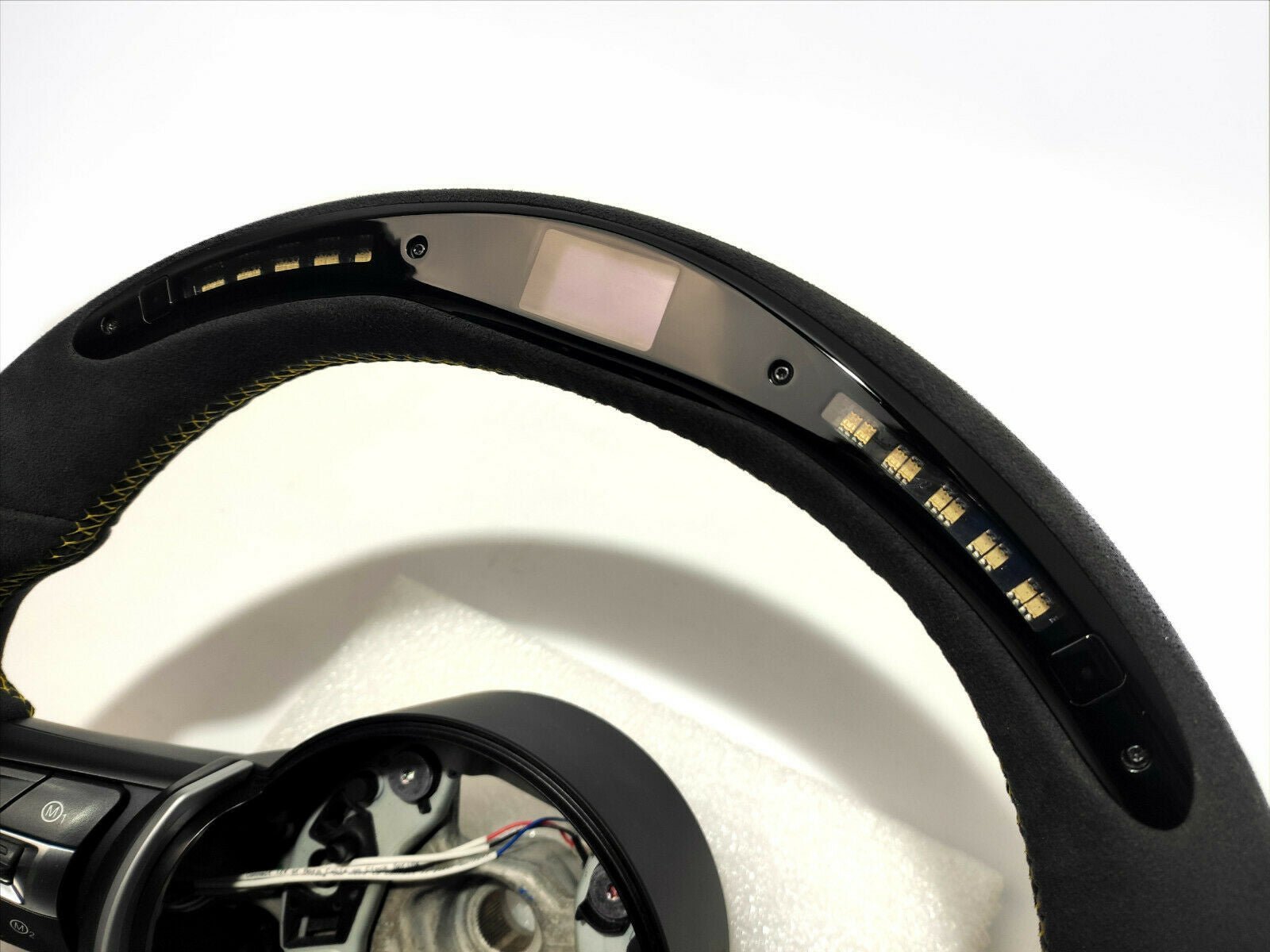 BMW F15 F30 M Style Steering Wheel Alcantara Flat Bottom with LEDs