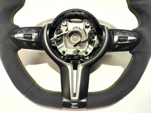 BMW F15 F30 M Style Steering Wheel Alcantara Flat Bottom with LEDs