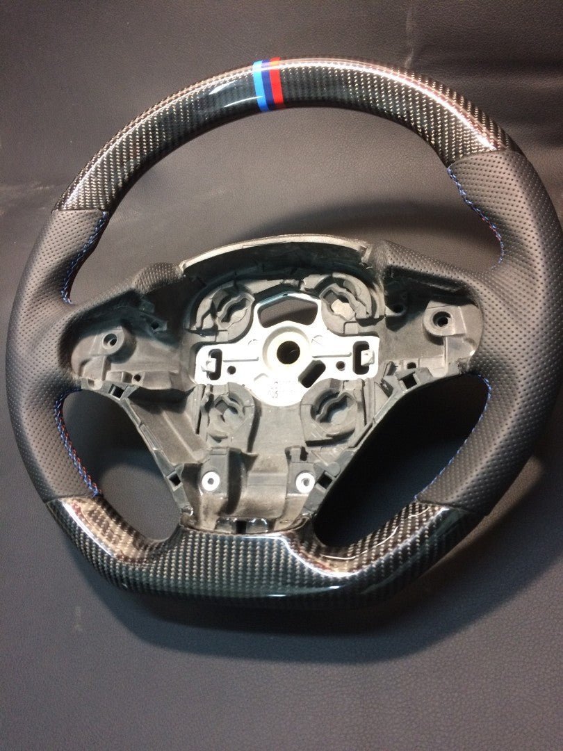 BMW F30 F31 F15 F16 steering wheel carbon leather 12 o'clock stripes