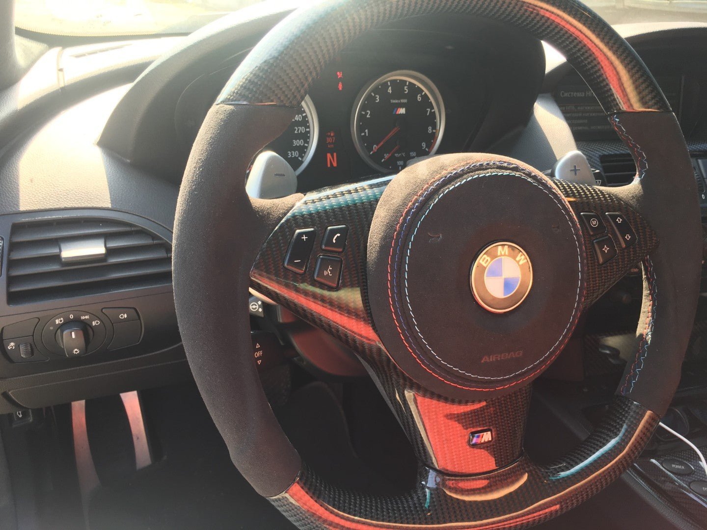 BMW M6 E63 M5 E60 Steering Wheel Carbon Alcantara