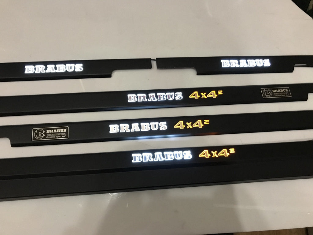 Brabus 4x4 Squared Limited LED Illuminated Door Sills 4 or 5 pcs white and yellow for Mercedes-Benz G-Class W463