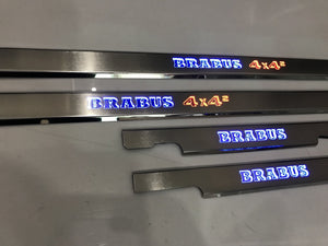 Brabus 4x4 LED Illuminated Door Sills 4 or 5 pcs blue and orange for Mercedes G-Class W463