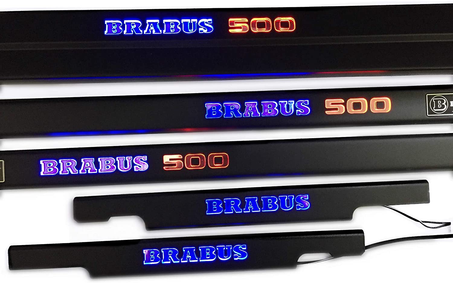 Brabus 500 LED beleuchtete Einstiegsleisten 4 oder 5 Stück für Mercedes-Benz G-Klasse W463 