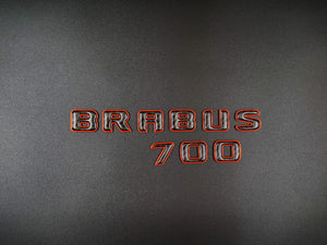 Brabus 700 emblem logo orange metallic with carbon for Mercedes-Benz W463 W463A W464 G-Class