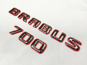 Brabus 700 emblem logo red metallic with carbon for Mercedes-Benz W463 W463A W464 G-Class
