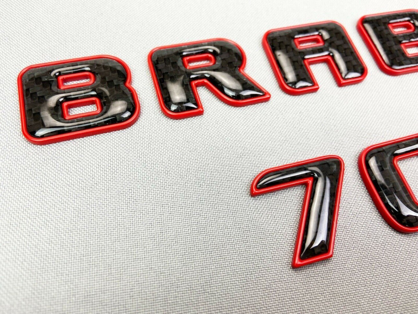 Brabus 700 emblem logo red metallic with carbon for Mercedes-Benz W463 W463A W464 G-Class