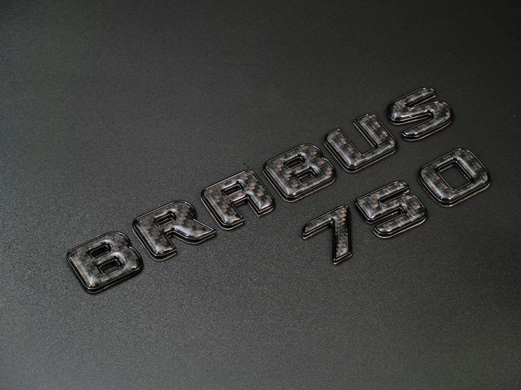 Brabus 750 emblem logo BLACK metallic with carbon for Mercedes-Benz W463A W464 G-Wagon, AMG SL 63