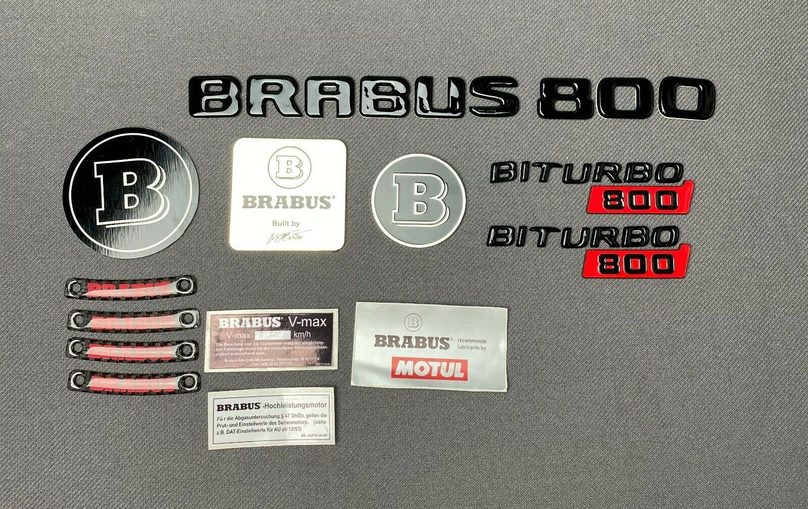 Brabus 800 badges stickers emblems logo set for Mercedes-Benz W463 W46 –  Kubay Carbon Company