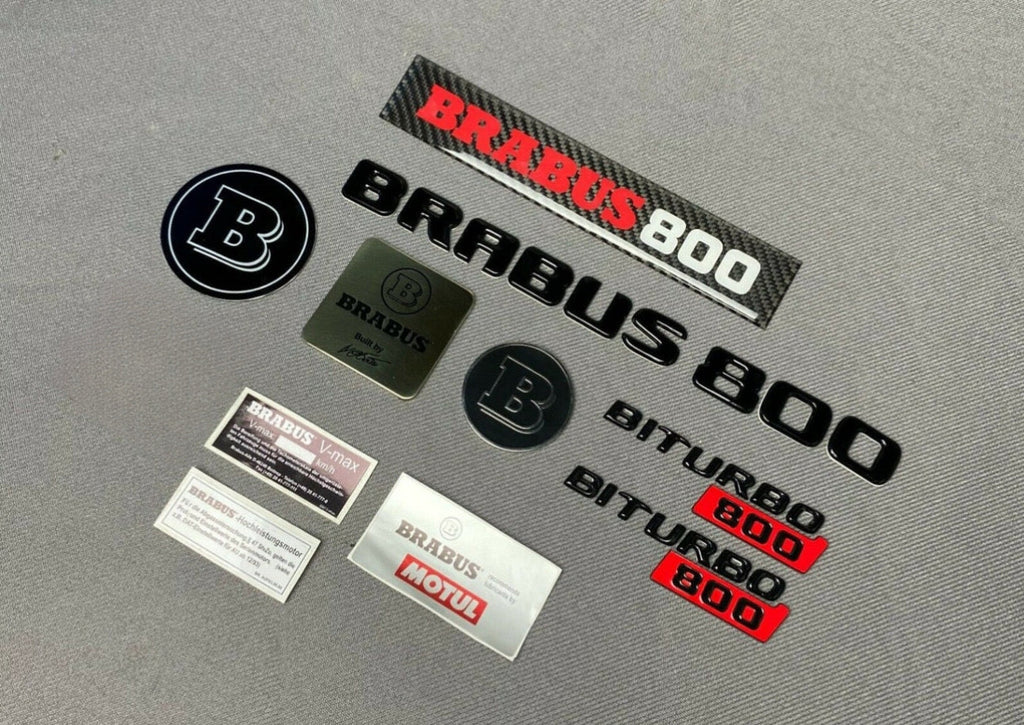 For Mercedes Brabus hood scoop G S E C GT Metallic Carbon Badge Logo Emblem  53mm ! — Kubay Design