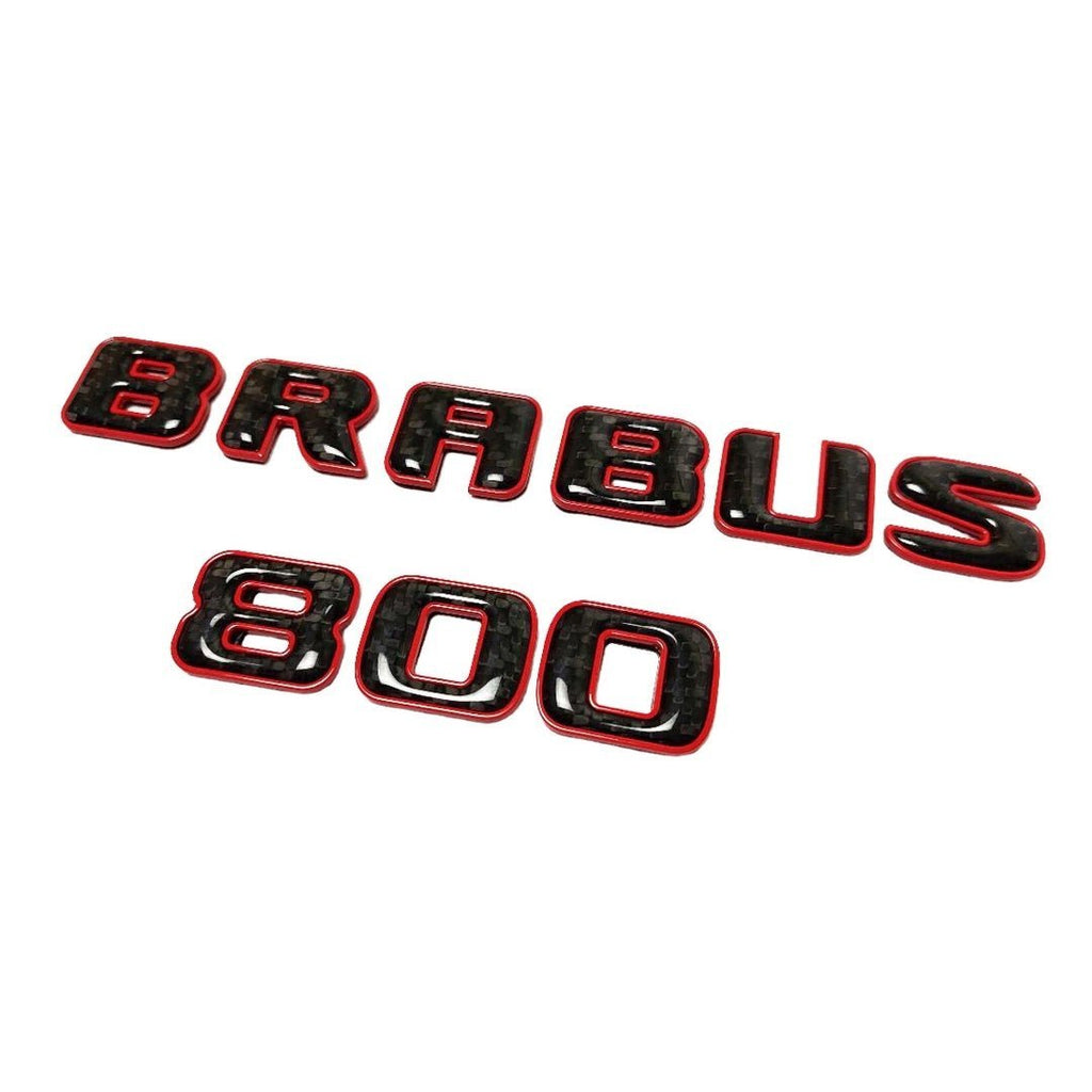 Brabus 800 emblem logo red metallic with carbon for Mercedes-Benz W463 W463A W464 G-Class
