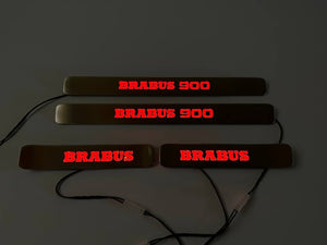 Brabus 900 Door Sills Metal Red LED Illumination 4 pcs for Mercedes-Benz G-Wagon w463a w464