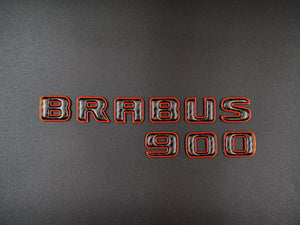 Brabus 900 emblem logo orange metallic with carbon for Mercedes-Benz W463 W463A W464 G-Class