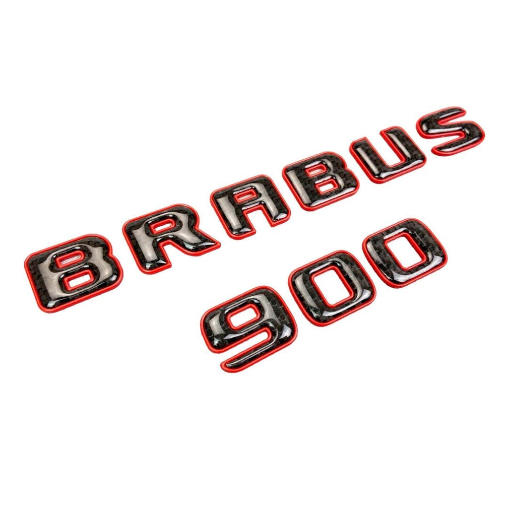 Brabus 900 emblem logo red metallic with carbon for Mercedes-Benz W463 W463A W464 G-Class