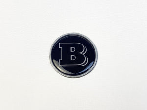 Brabus badge logo emblem 55mm 2-component grey metallic for hood trunk for Mercedes-Benz G-Wagon G-Class W463 W463A