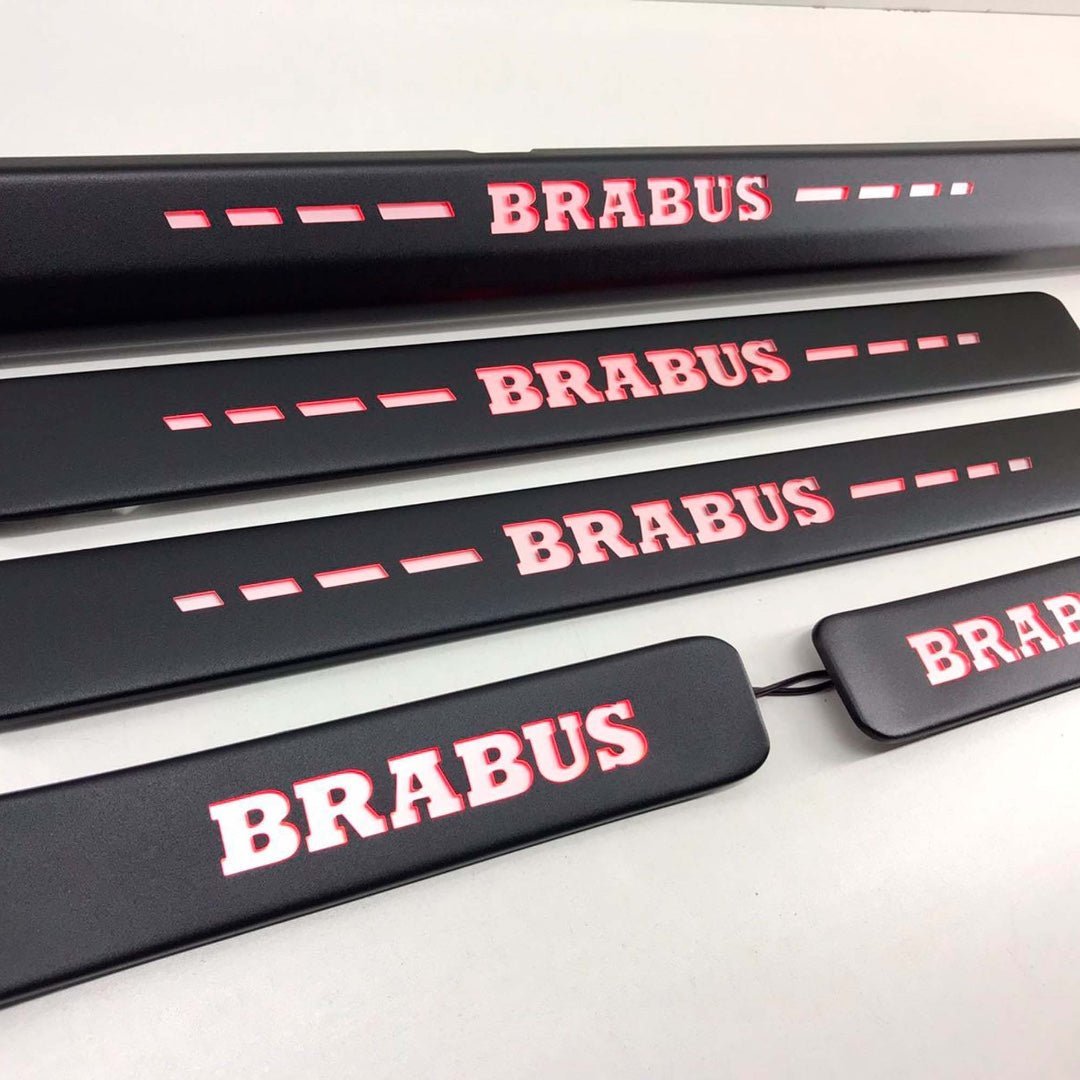 Brabus BLACK door sills RED LED Illuminated 5 pcs for Mercedes-Benz W463A W464 G-Class