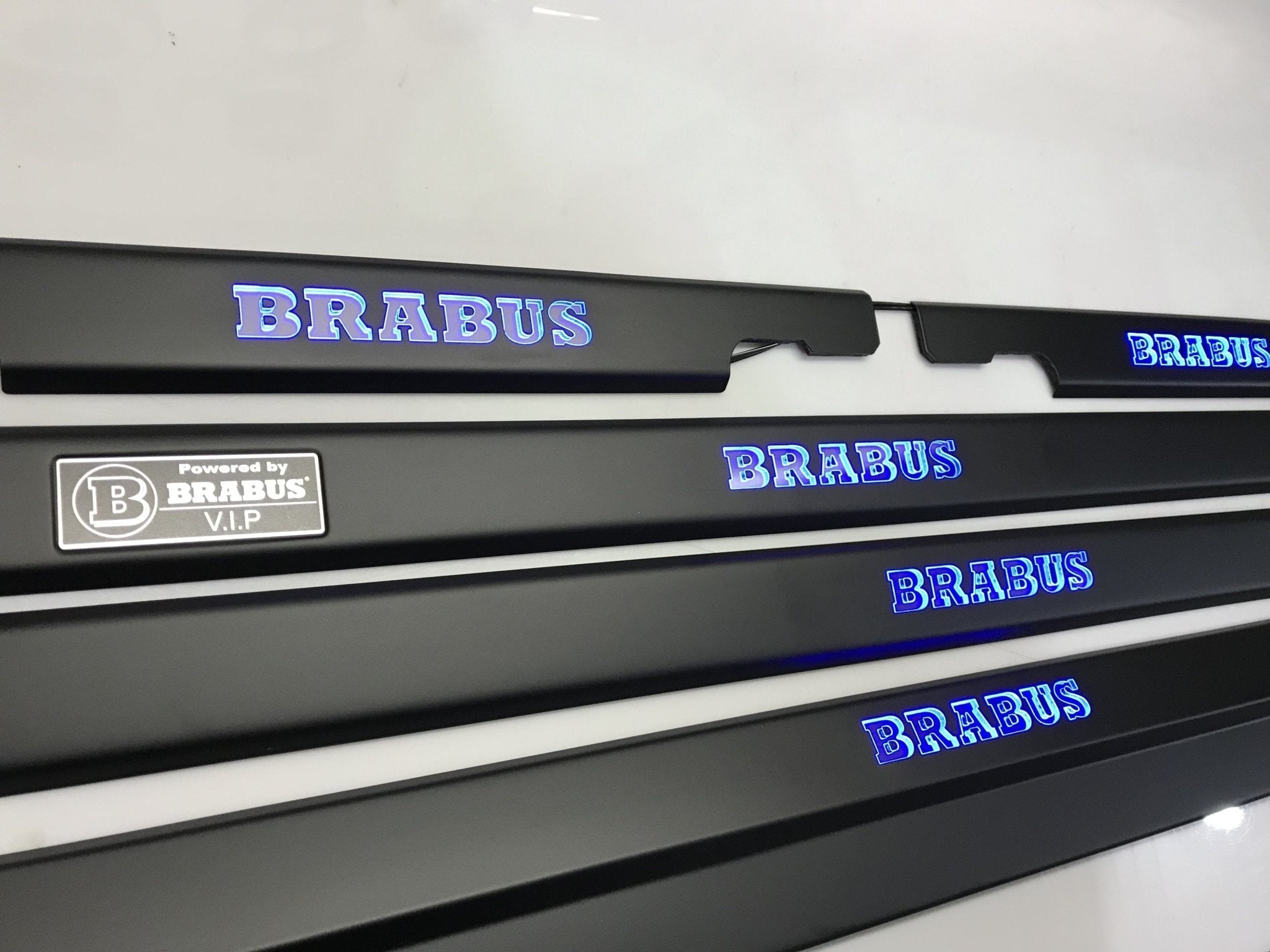 Brabus black door sills with blue LEDs for Mercedes-Benz G-Class W463