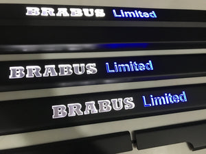 Black door sills Brabus Limited white blue LEDs for Mercedes-Benz G-Class W463