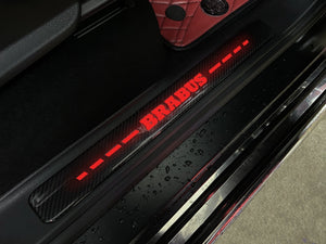 Carbonfaser-Einstiegsleisten im Brabus-Stil, LED, rot beleuchtet, für Mercedes-Benz W463a W464 G Wagon