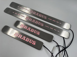 Brabus style Door Sills Metal Red LED Illumination 4 pcs for Mercedes-Benz G-Wagon w463a w464
