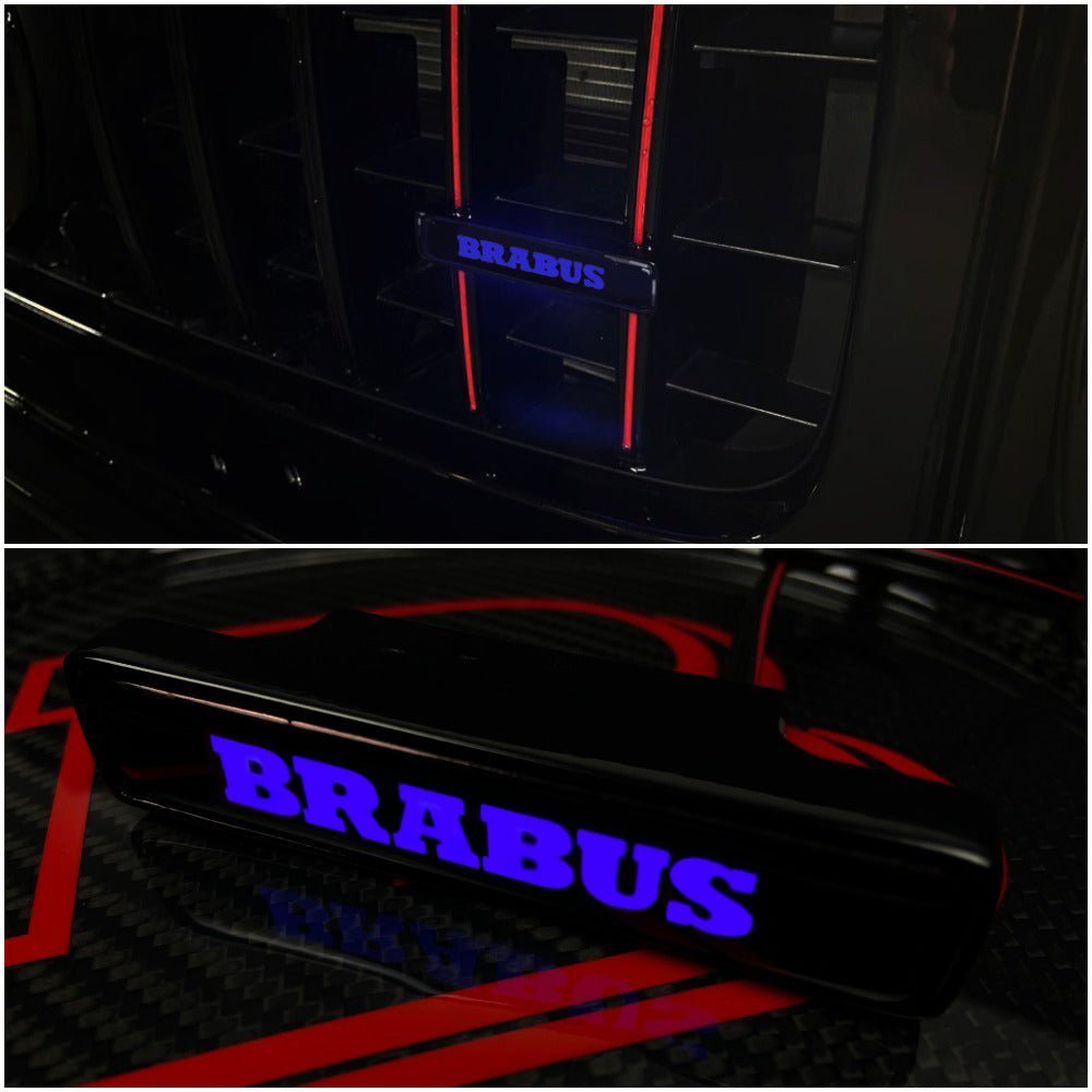 Brabus style Front Grille Blue LED Illuminated Logo Badge Emblem for Mercedes Benz G-Wagon G-Class W463 W463A W464