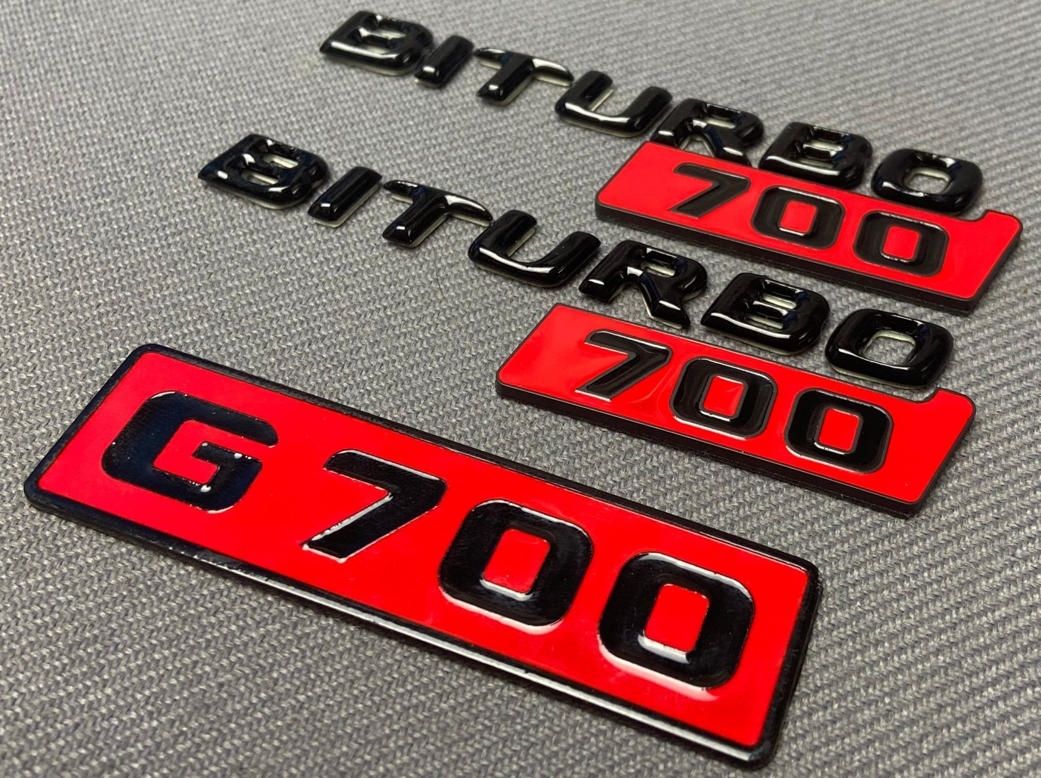 Brabus style set of Badges 700 G700 biturbo Compatible with Mercedes-Benz W463 W463A G-Wagon G-Class