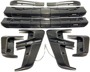 Brabus Widestar Style Carbon Fiber Body Kit Insertions with front and rear diffusers 10 pcs for Mercedes-Benz G-Wagon G-Class W463A W464 G63 G500