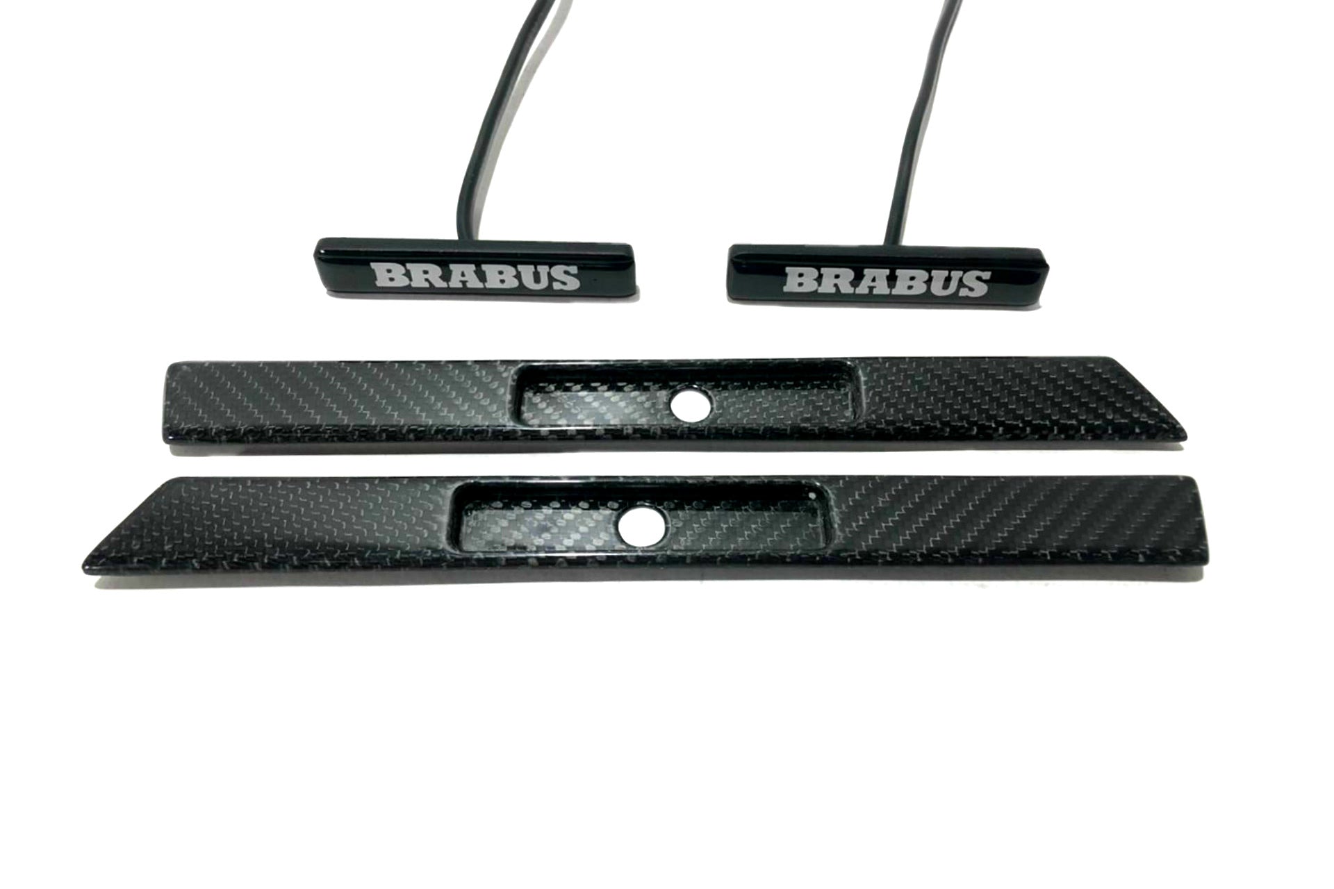 Carbon Fender Insert LED Emblem Brabus Style Badge for Mercedes G Wagon W463A
