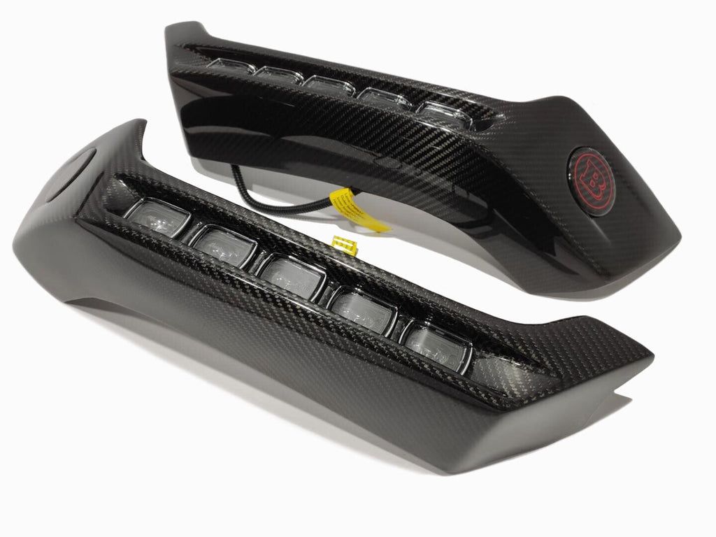 Carbon fiber front AMG bumper lip spoiler original LEDs for Mercedes-Benz G-Wagon W463