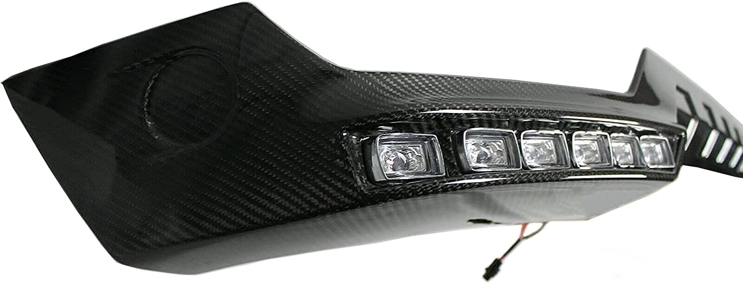 Carbon Fiber Front Bumper Brabus Diffuser Lip with LEDs for Mercedes-Benz G-Wagon G-Class W463 G63 G55 G500