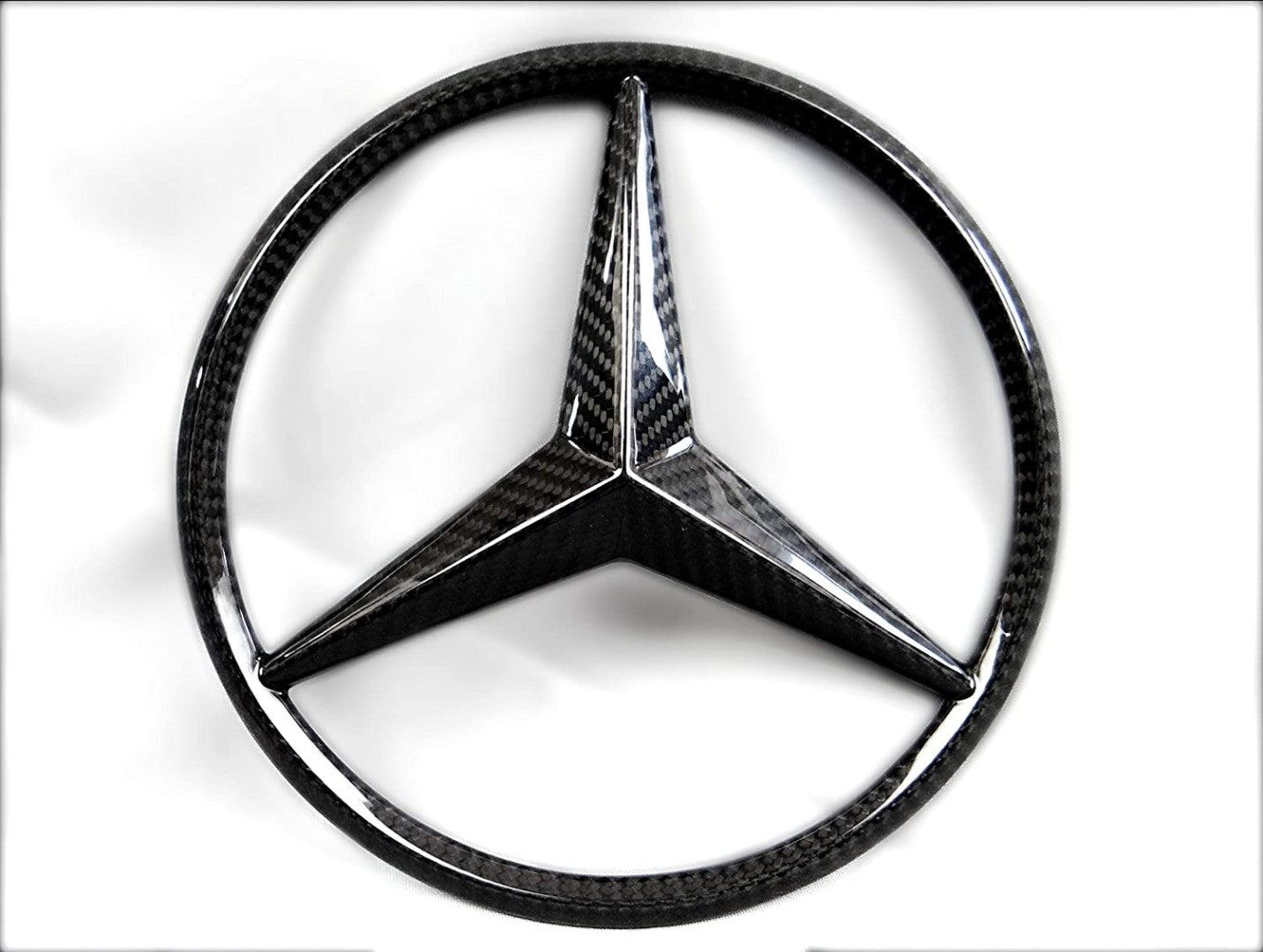 Emblema del logotipo de la insignia del estilo de la estrella de la parrilla delantera de fibra de carbono para Mercedes-Benz W463 Clase G G-Wagon