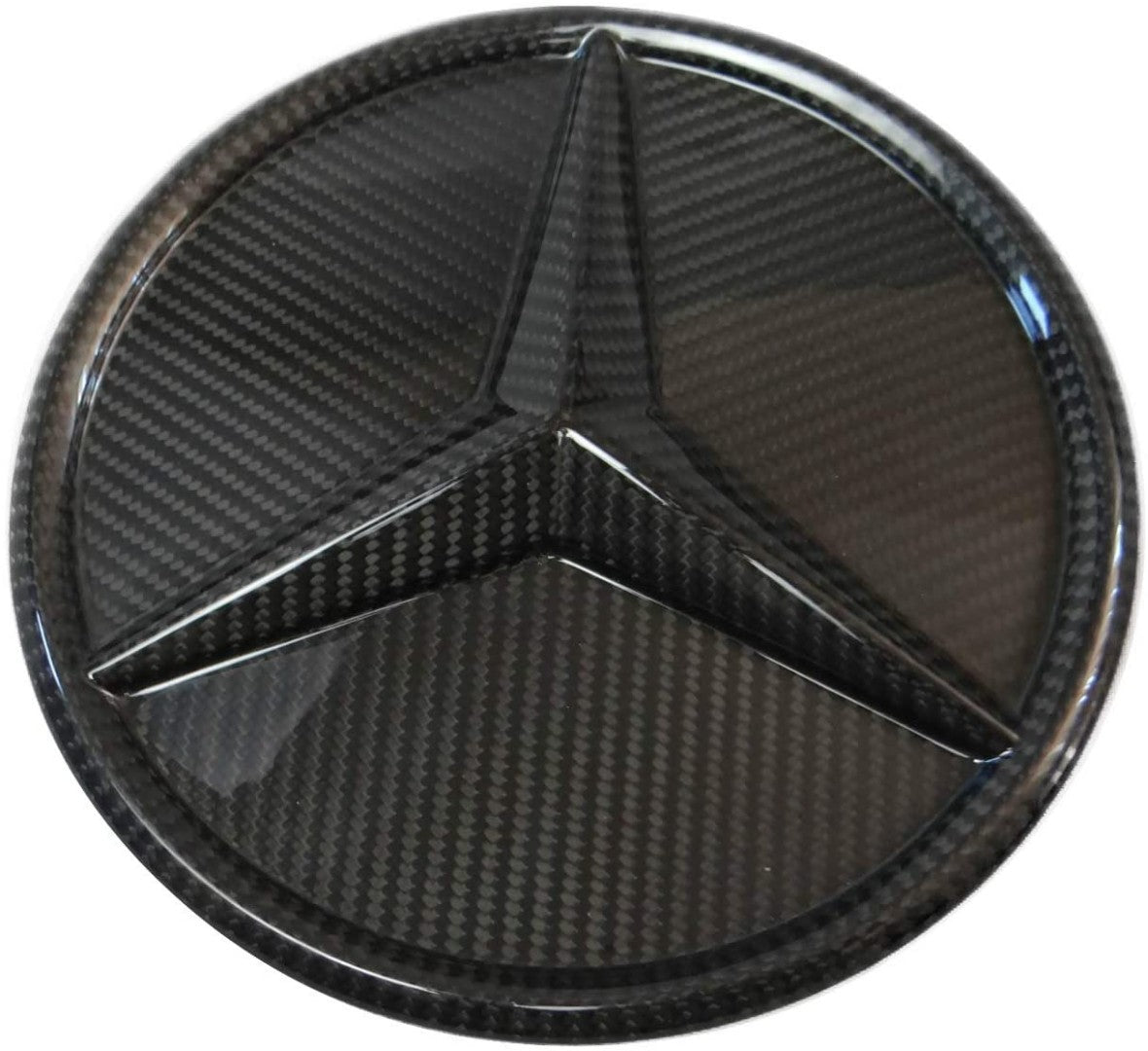 Emblema del logotipo de la insignia sólida estilo estrella de la parrilla delantera de fibra de carbono para Mercedes-Benz W463 Clase G G-Wagon