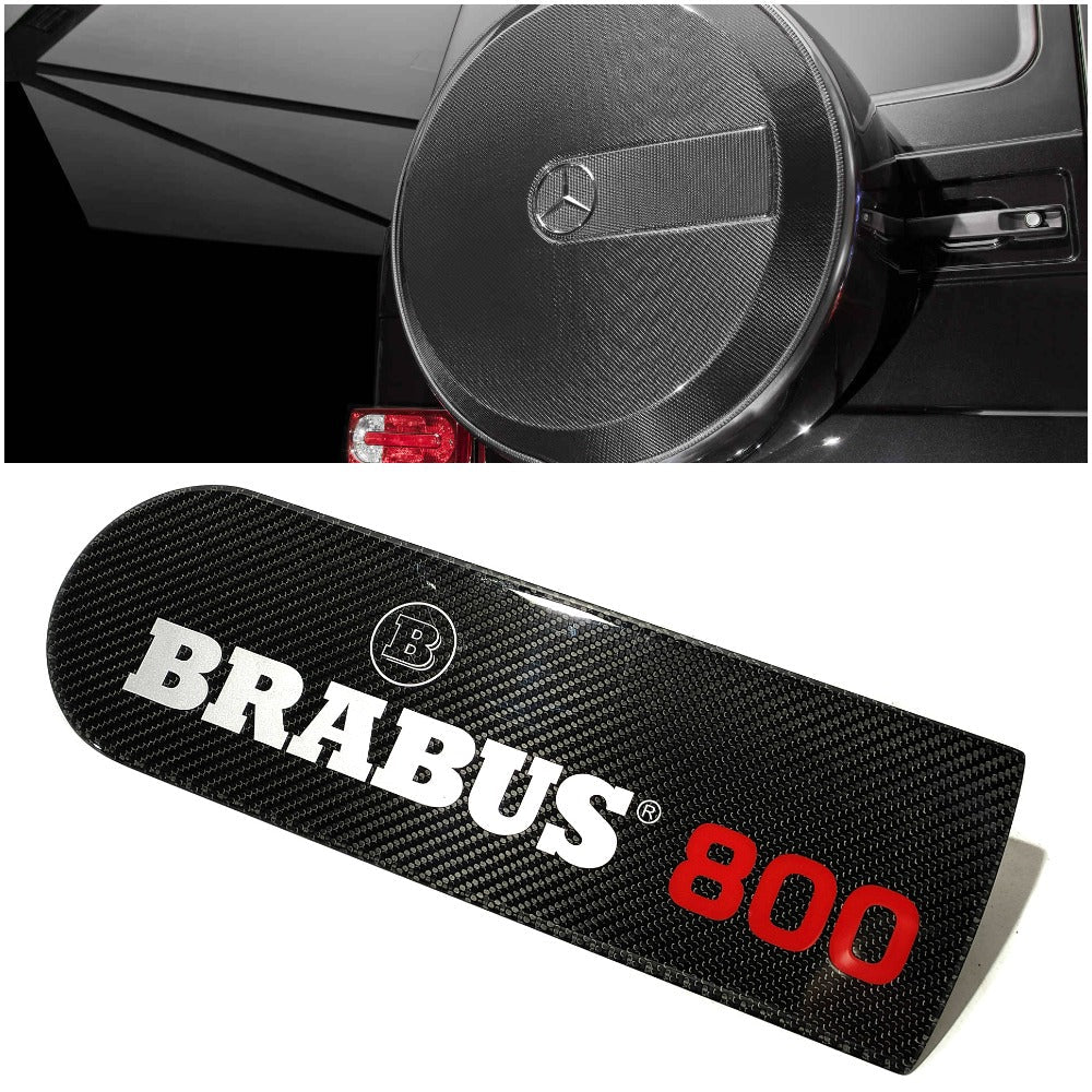 Cubierta de rueda de repuesto trasera de fibra de carbono, insignia, emblema, logo Brabus 800 para mercedes-benz W463 W463A W464 Clase G G-Wagon